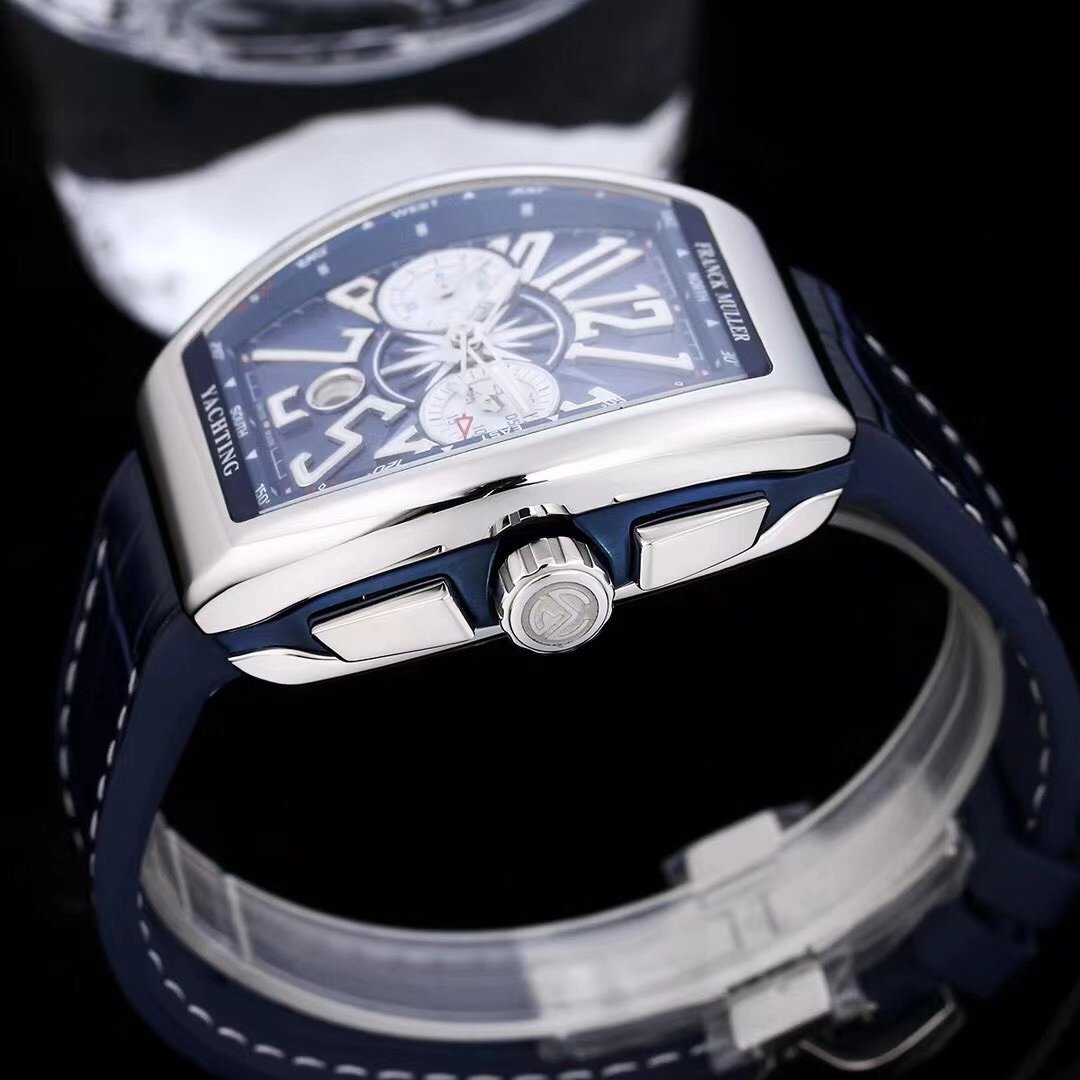 FRANCK VANGUARD 44MM YACHTING CHRONOGRAPH BLUE DIAL