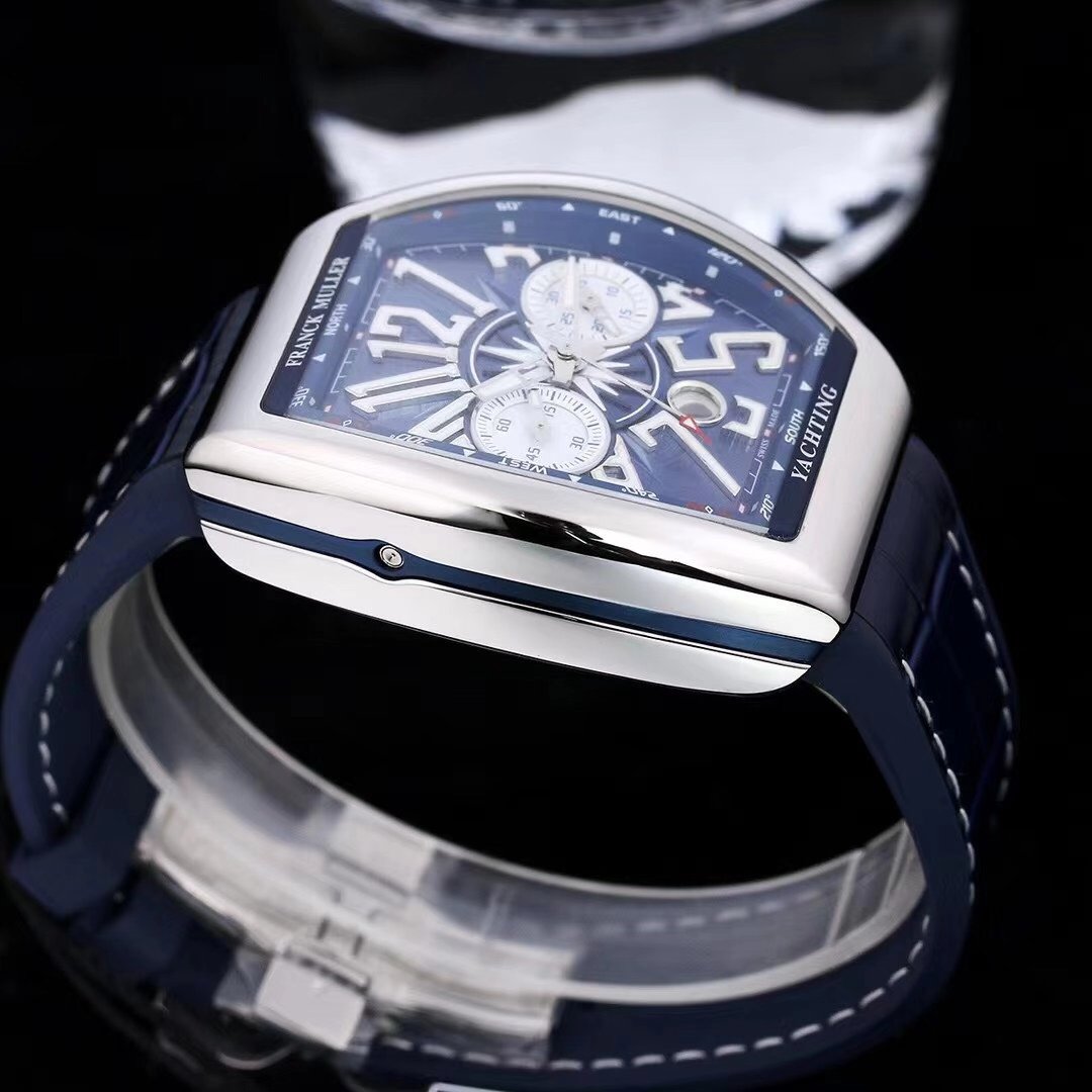 FRANCK VANGUARD 44MM YACHTING CHRONOGRAPH BLUE DIAL