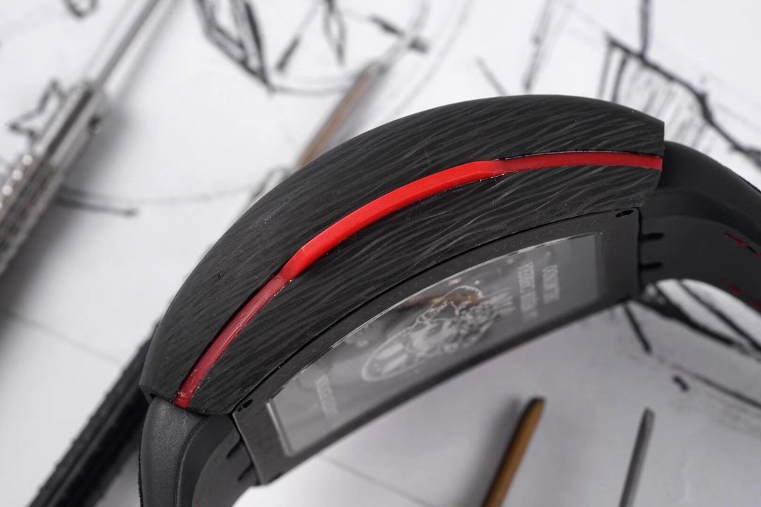 FRANCK VANGUARD RACING 44MM CARBON RED SKELETON DIAL