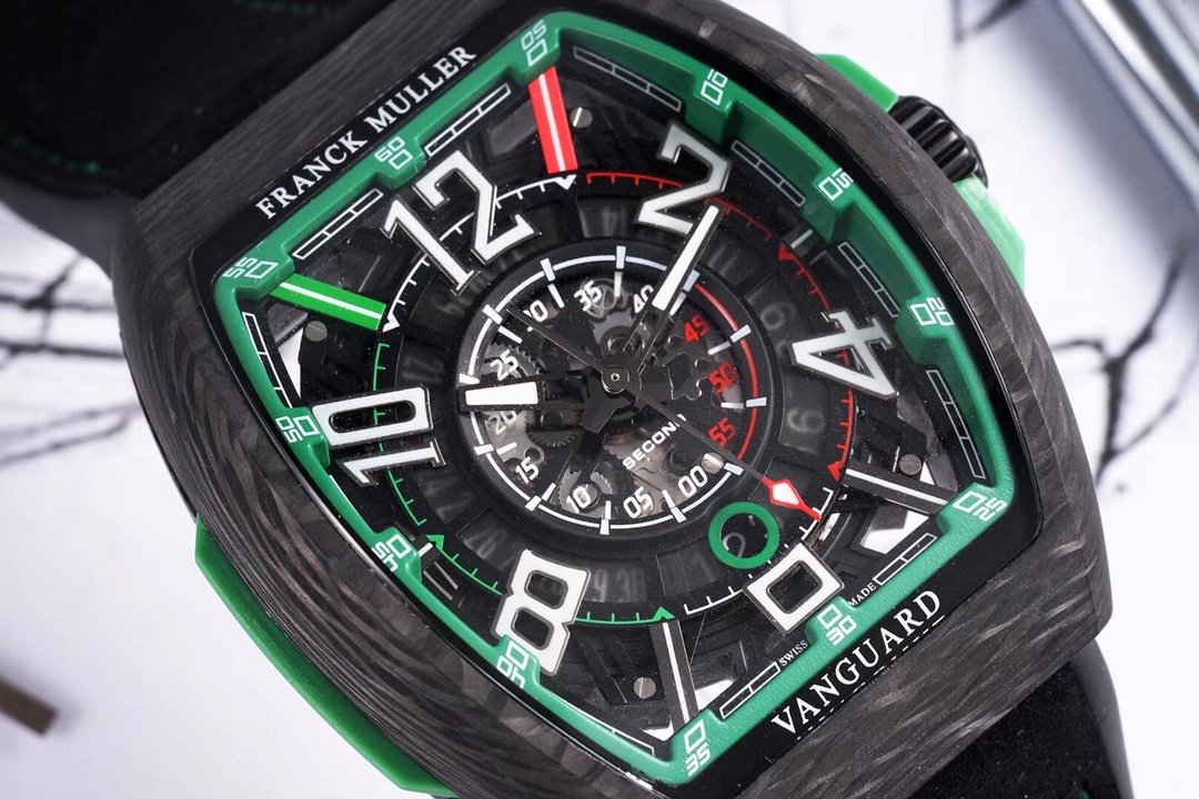 FRANCK VANGUARD RACING 44MM CARBON BLUE SKELETON DIAL