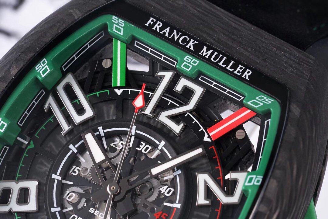 FRANCK VANGUARD RACING 44MM CARBON BLUE SKELETON DIAL