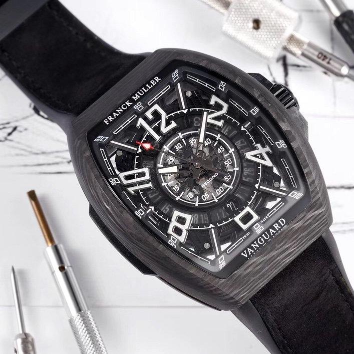 FRANCK VANGUARD RACING 44MM CARBON WHITE SKELETON DIAL