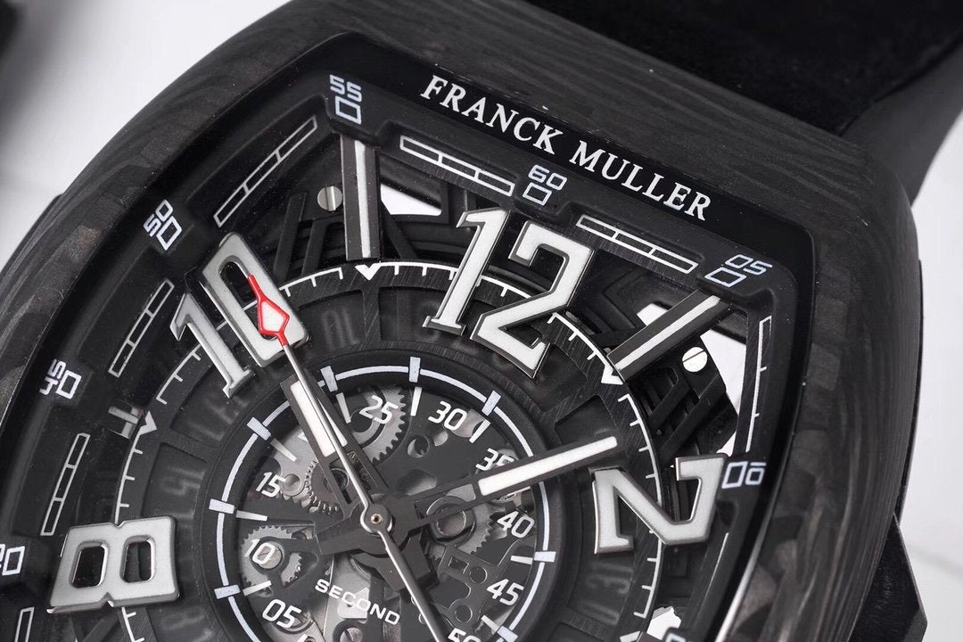 FRANCK VANGUARD RACING 44MM CARBON WHITE SKELETON DIAL