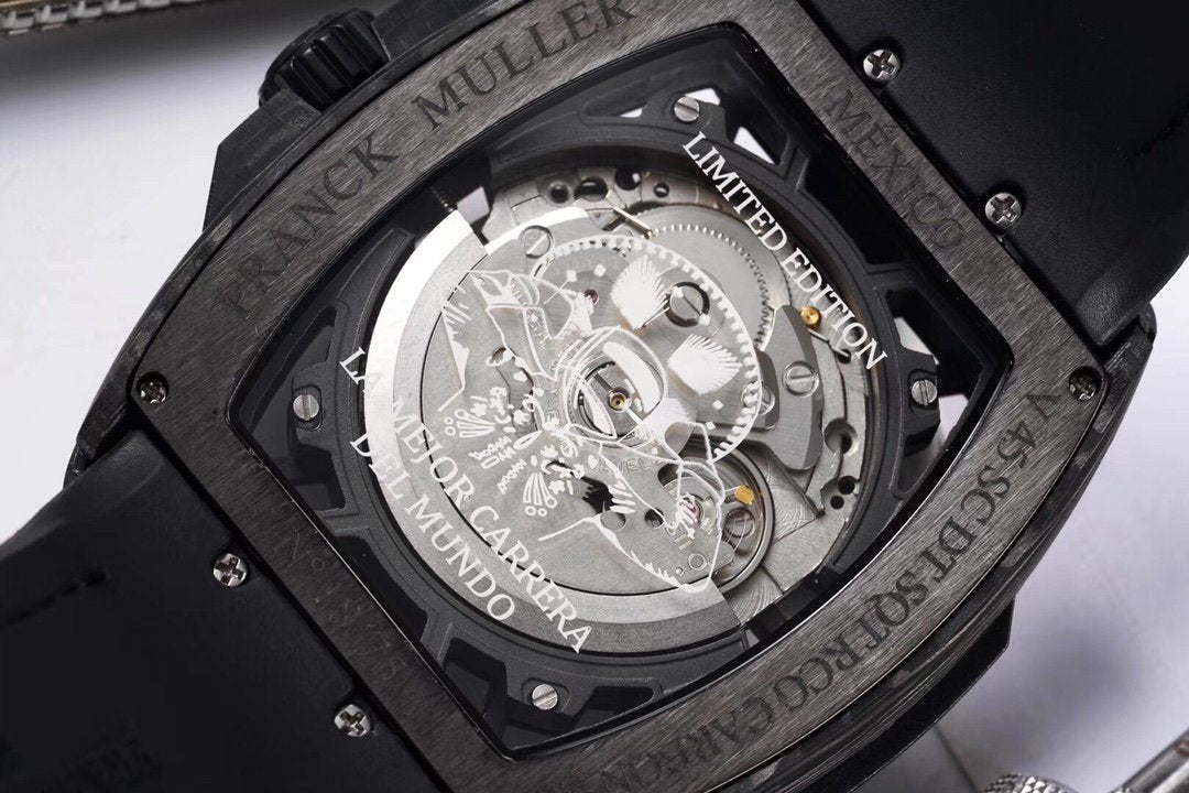 FRANCK VANGUARD RACING 44MM CARBON WHITE SKELETON DIAL