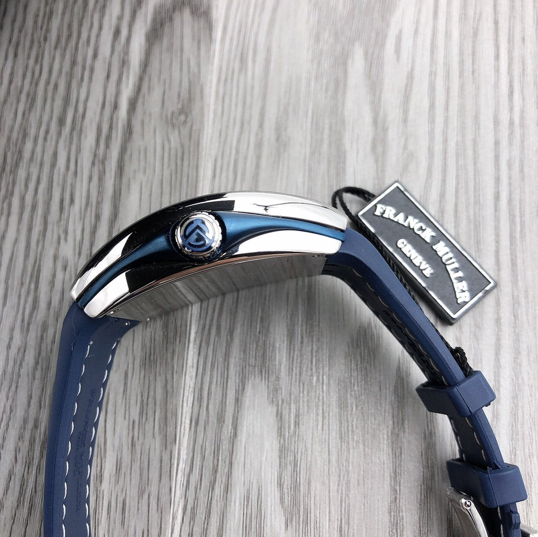 FRANCK VANGUARD 44MM KOI STEEL CASE BLUE DIAL