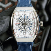 FRANCK VANGUARD YACHTING 45MM STEEL CASE WHITE DIAL