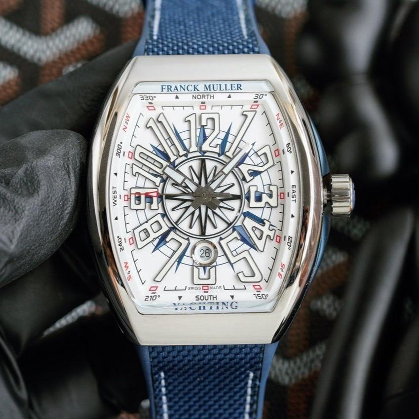 FRANCK VANGUARD YACHTING 45MM STEEL CASE WHITE DIAL