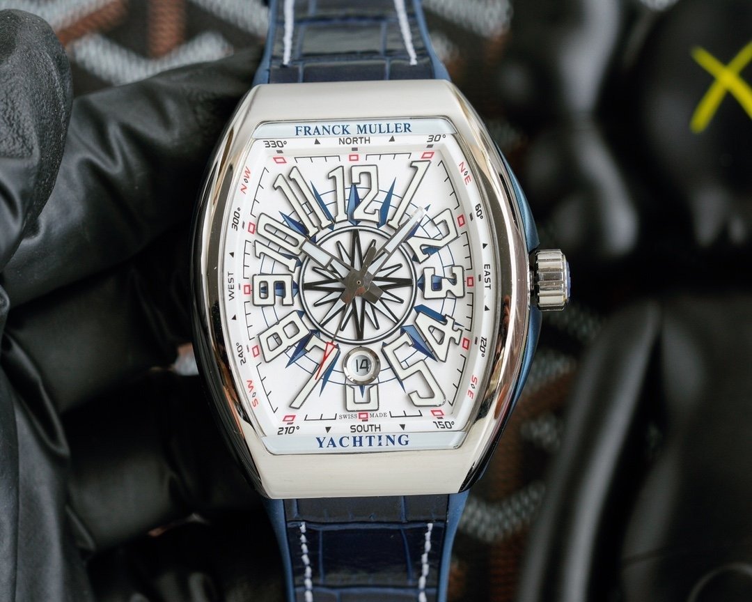 FRANCK VANGUARD YACHTING 45MM STEEL CASE WHITE DIAL