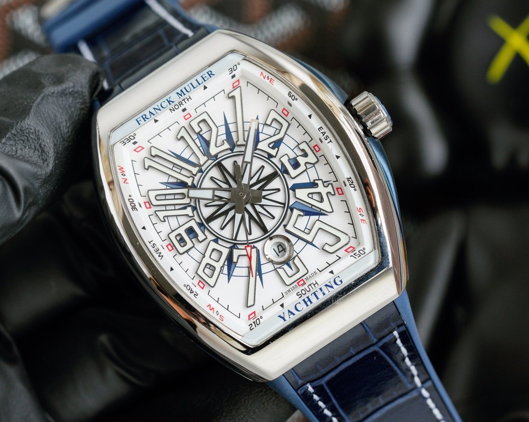 FRANCK VANGUARD YACHTING 45MM STEEL CASE WHITE DIAL