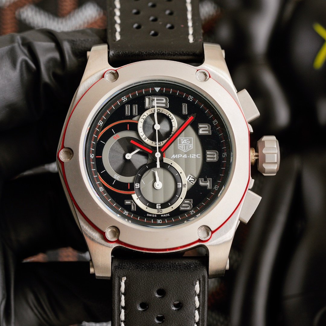 TAG HEUER MP4-12C CHRONOGRAPH QUARTZ STEEL CASE LEATHER