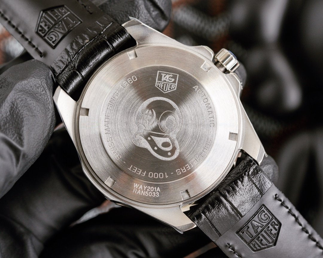 AQUARACER CALIBRE 5 CERAMIC BEZEL LEATHER