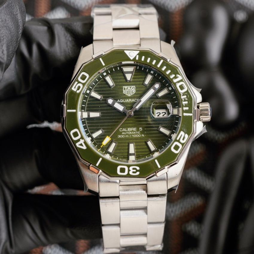 AQUARACER CALIBRE 5 CERAMIC BEZEL STEEL BRACELET