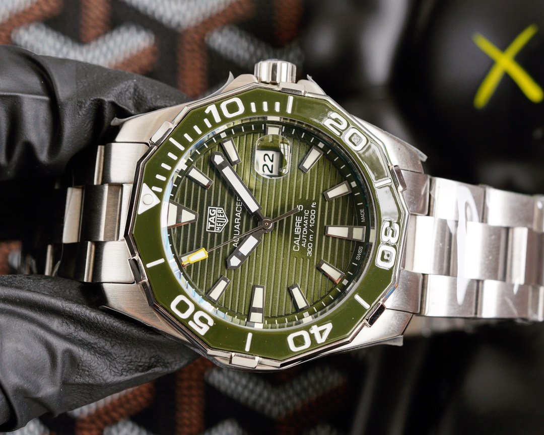 AQUARACER CALIBRE 5 CERAMIC BEZEL STEEL BRACELET