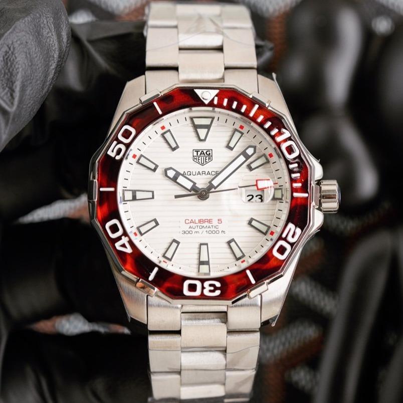 AQUARACER CALIBRE 5 CERAMIC BEZEL STEEL BRACELET