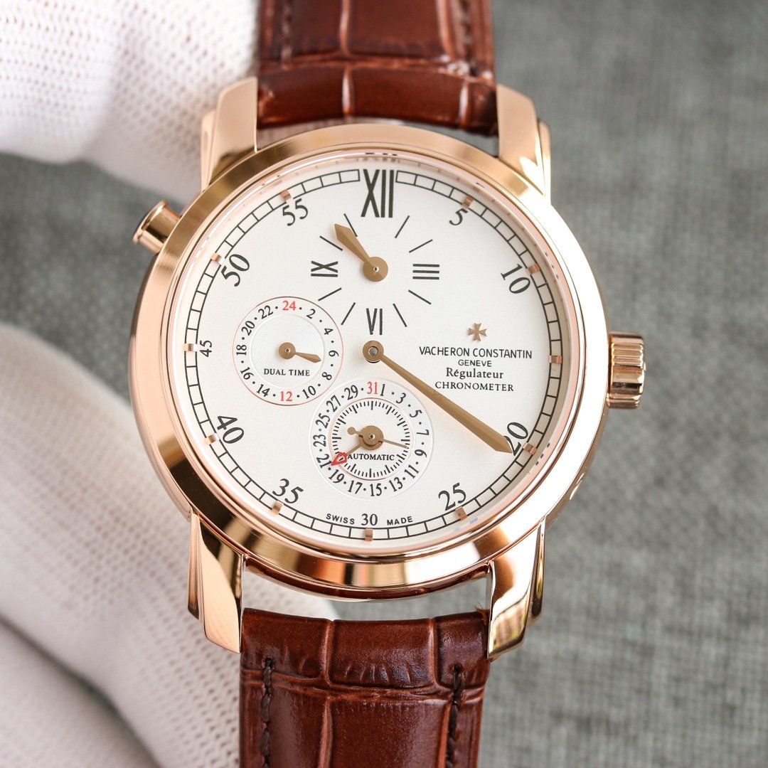 VACHERON DUAL TIME REGULATEUR CHRONOMETER ROSE GOLD