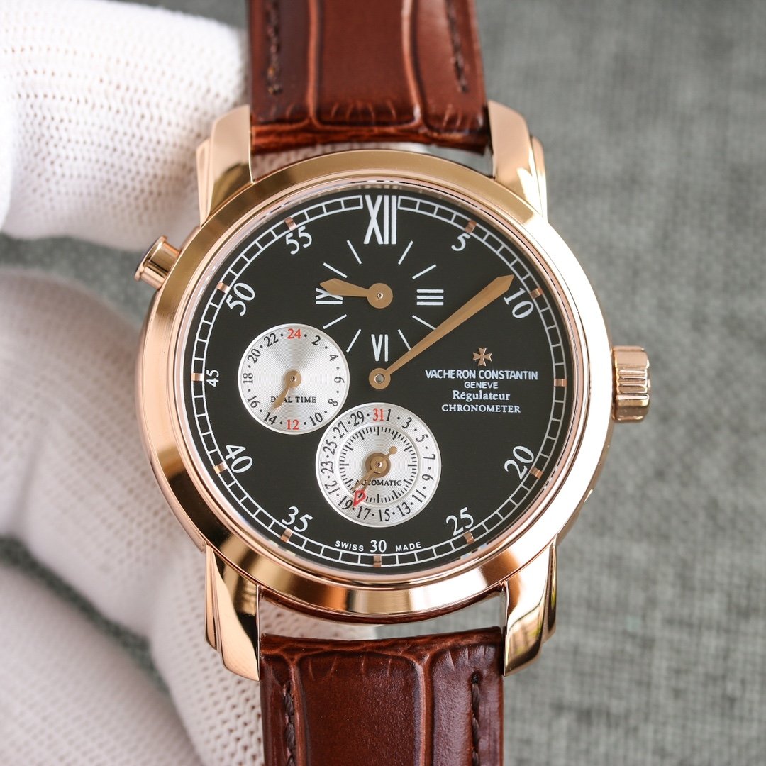 VACHERON DUAL TIME REGULATEUR CHRONOMETER ROSE GOLD