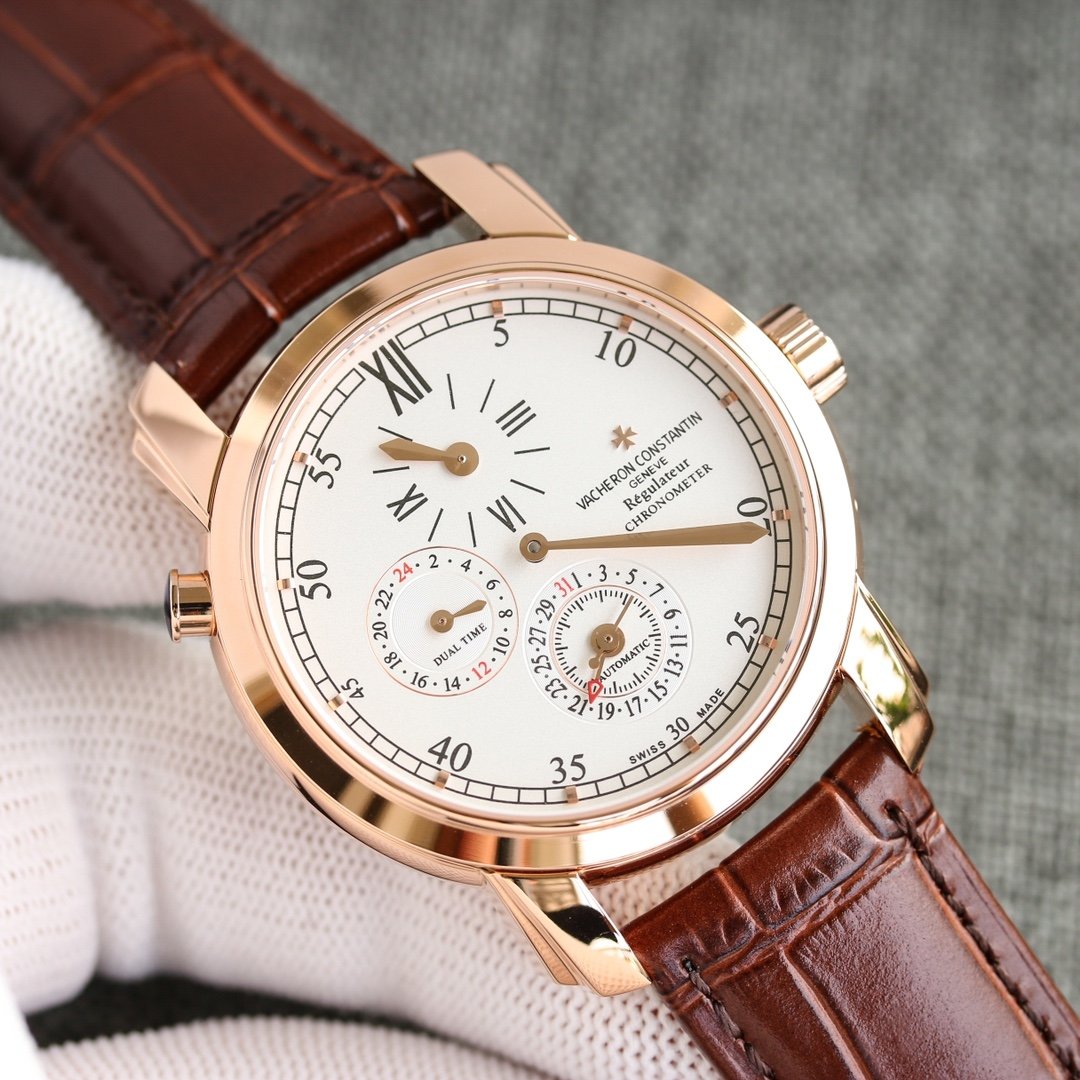 VACHERON DUAL TIME REGULATEUR CHRONOMETER ROSE GOLD