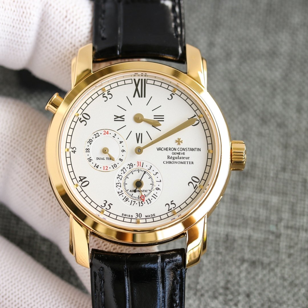 VACHERON DUAL TIME REGULATEUR CHRONOMETER GOLD