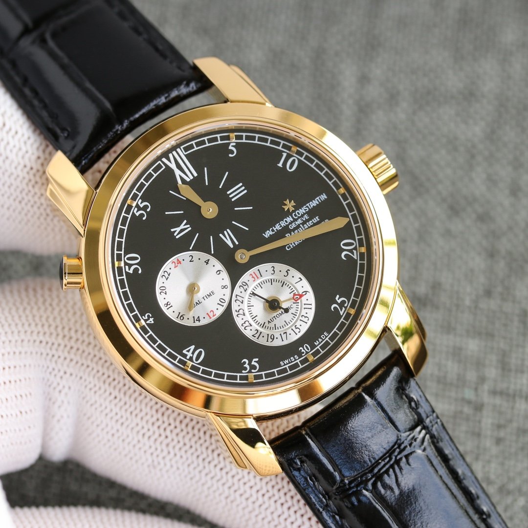 VACHERON DUAL TIME REGULATEUR CHRONOMETER GOLD