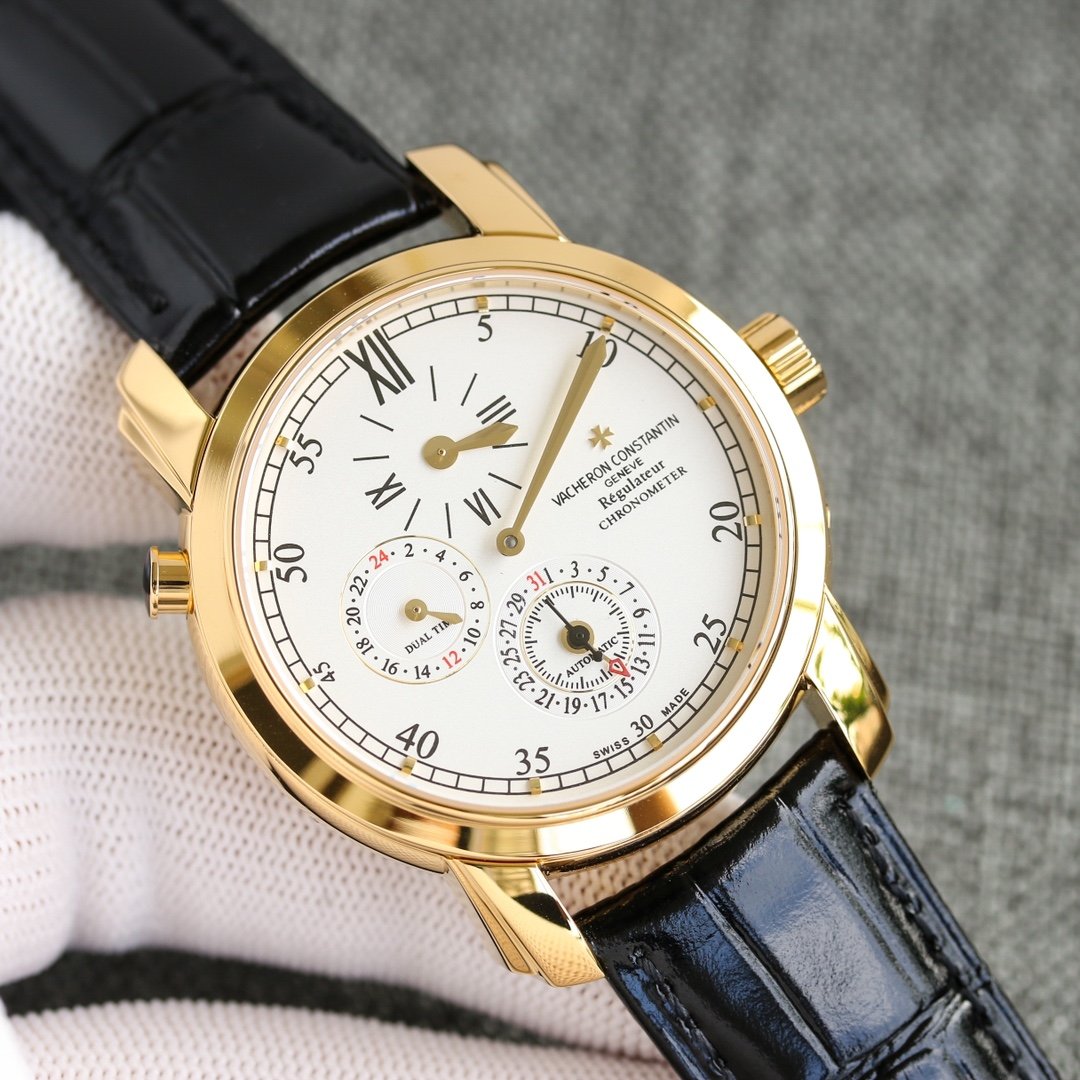 VACHERON DUAL TIME REGULATEUR CHRONOMETER GOLD