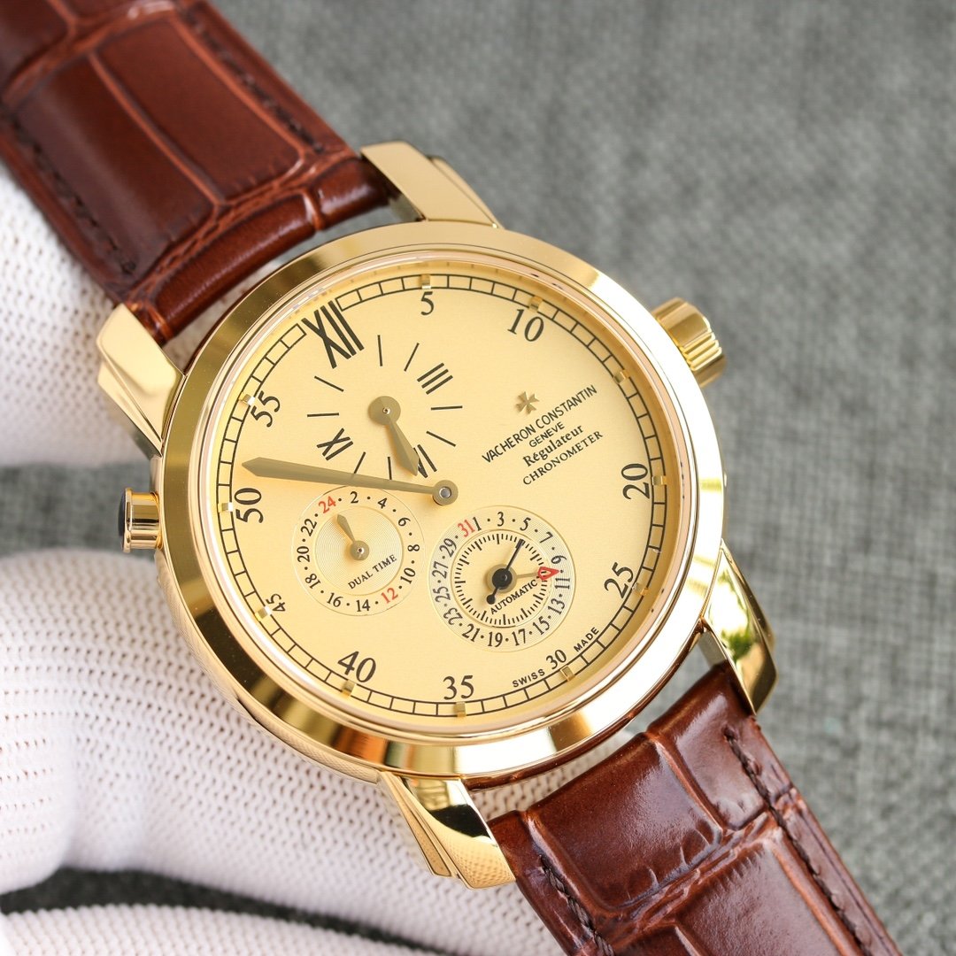 VACHERON DUAL TIME REGULATEUR CHRONOMETER GOLD