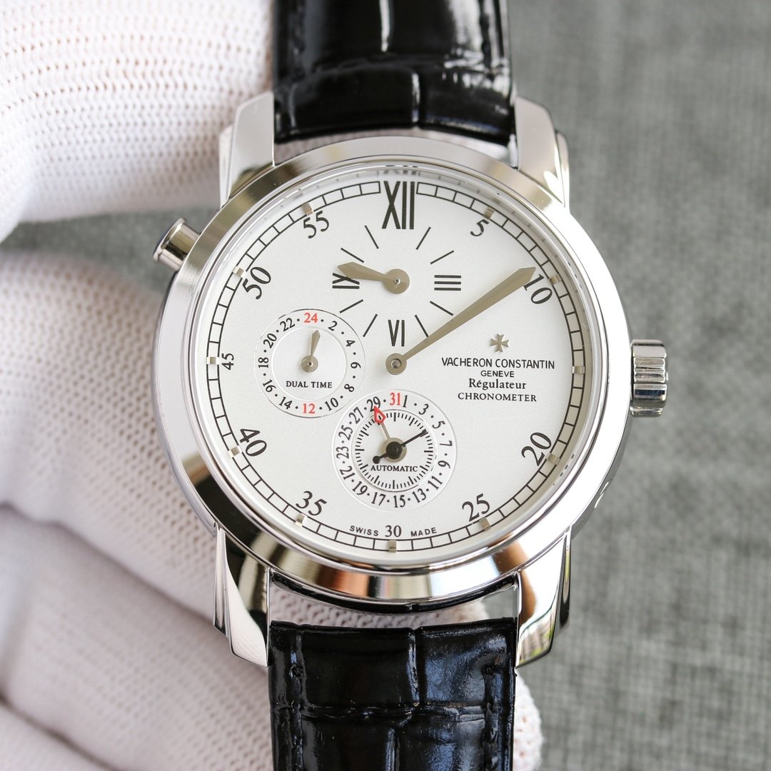 VACHERON DUAL TIME REGULATEUR CHRONOMETER WHITE GOLD
