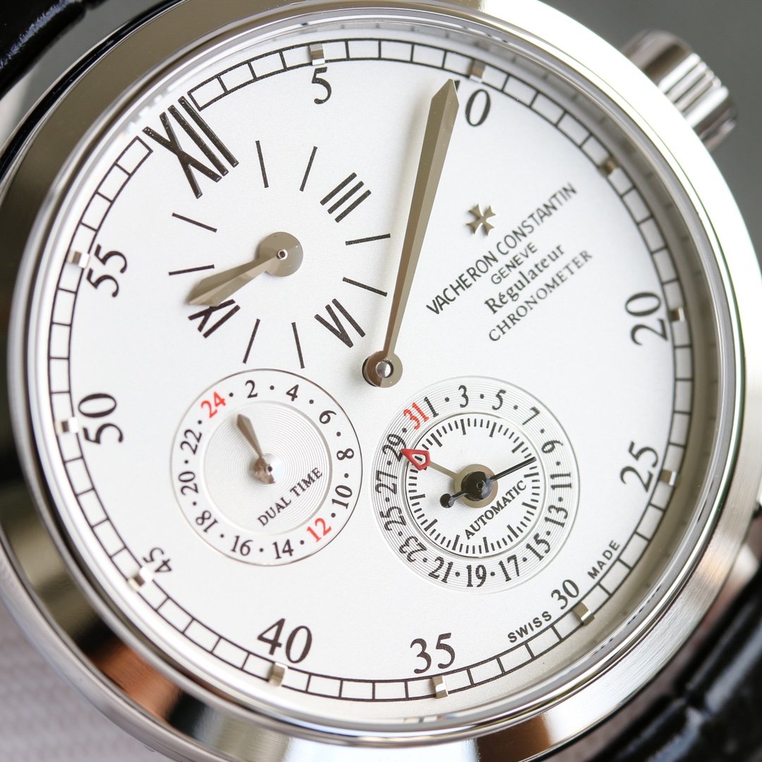 VACHERON DUAL TIME REGULATEUR CHRONOMETER WHITE GOLD
