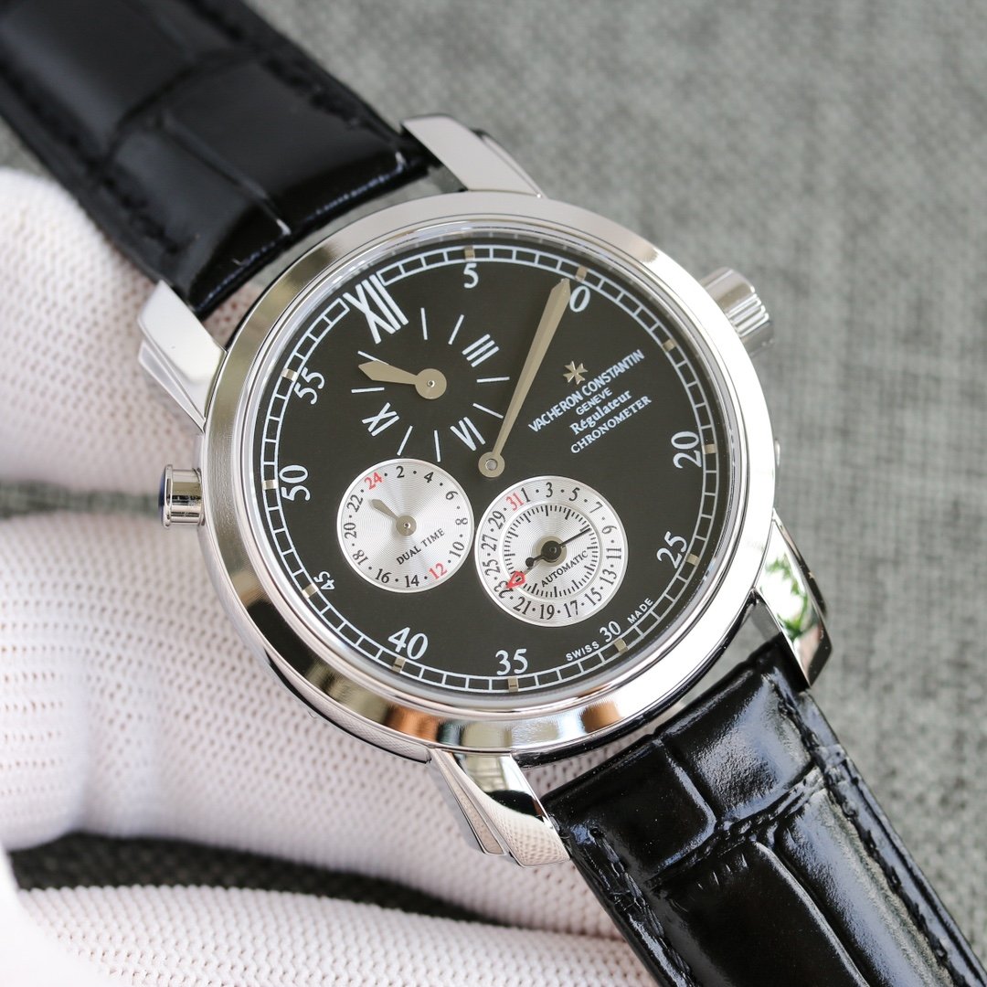 VACHERON DUAL TIME REGULATEUR CHRONOMETER WHITE GOLD