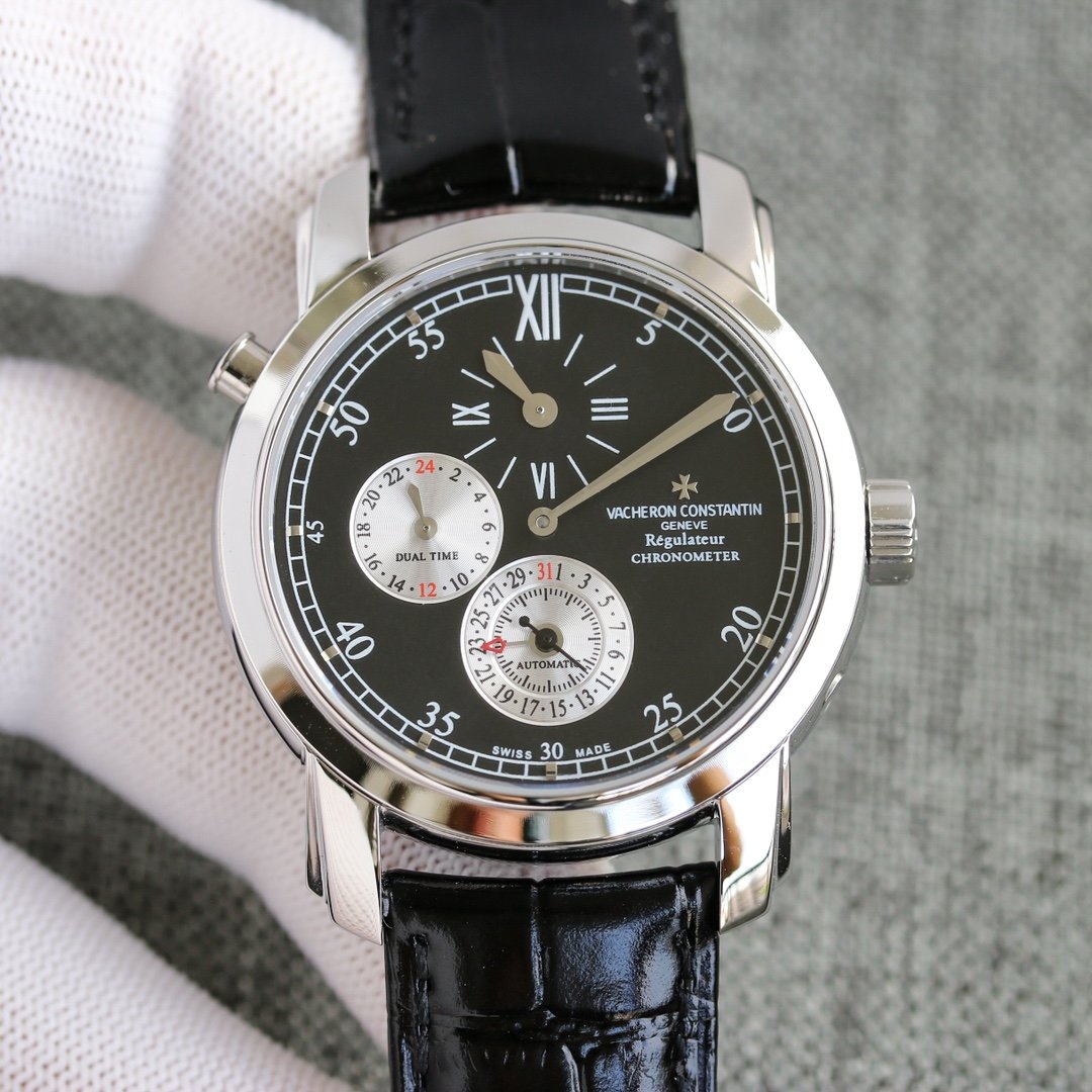 VACHERON DUAL TIME REGULATEUR CHRONOMETER WHITE GOLD