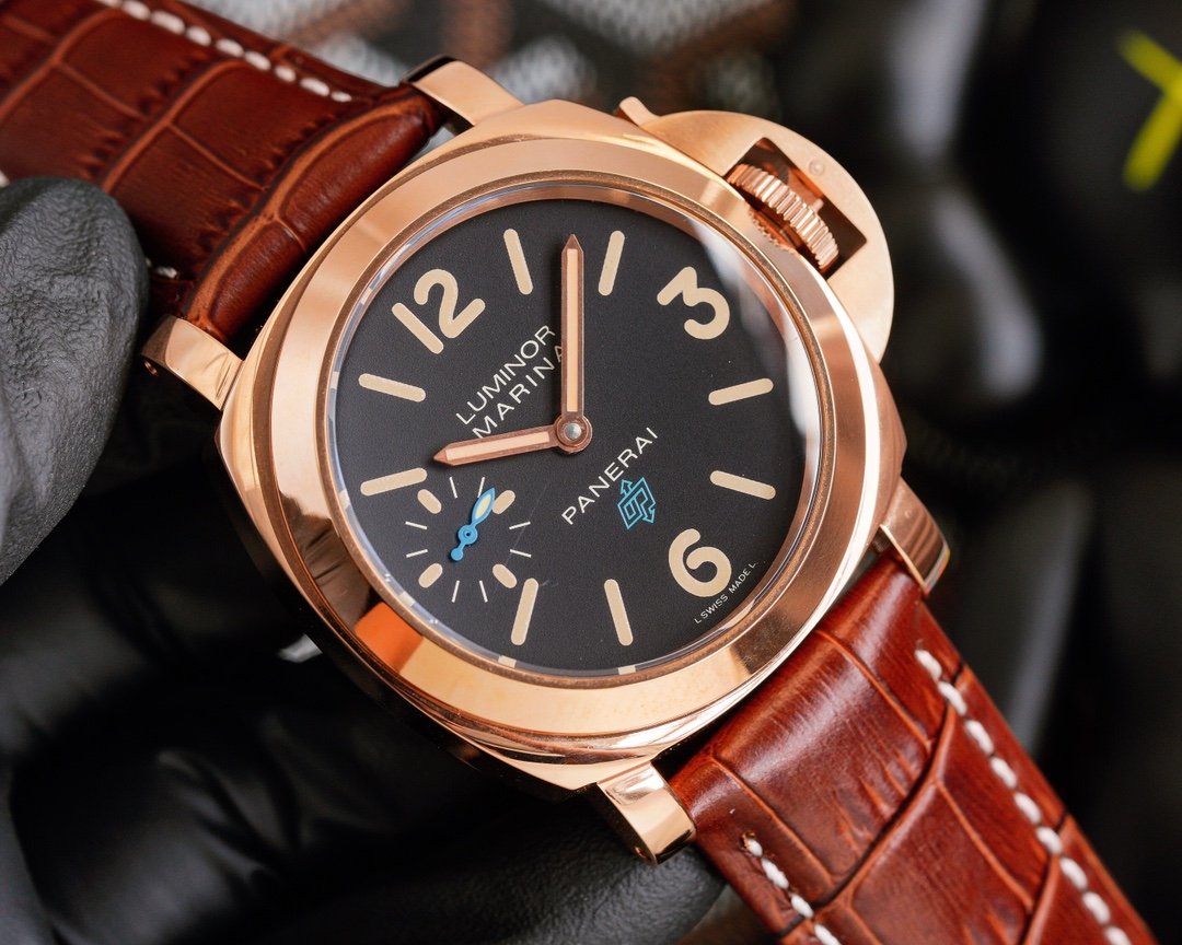 LUMINOR MARINA 44MM ROSE GOLD BLACK DIAL