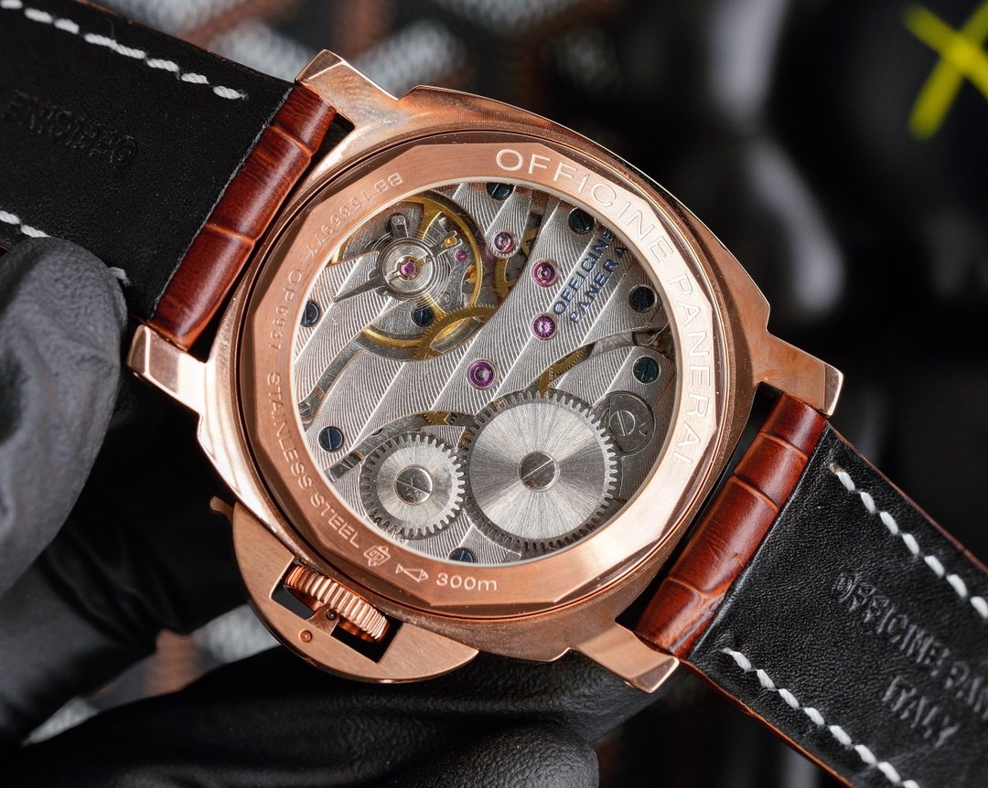 LUMINOR MARINA 44MM ROSE GOLD BLACK DIAL