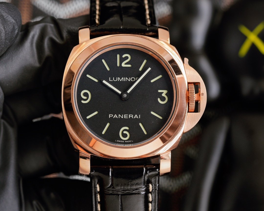 LUMINOR MARINA 44MM ROSE GOLD BLACK DIAL