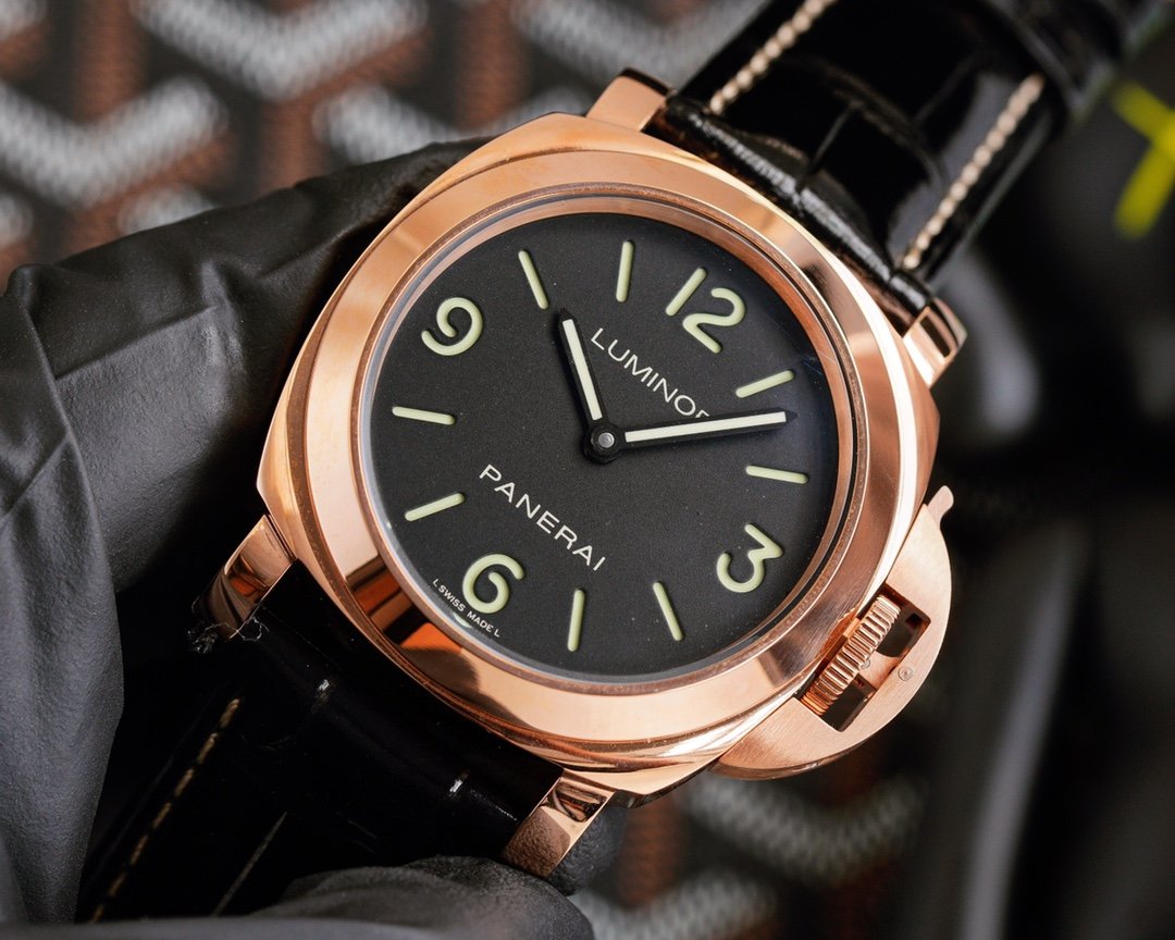 LUMINOR MARINA 44MM ROSE GOLD BLACK DIAL