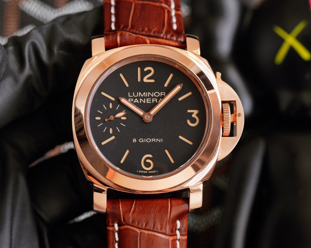 LUMINOR MARINA 44MM ROSE GOLD BLACK DIAL