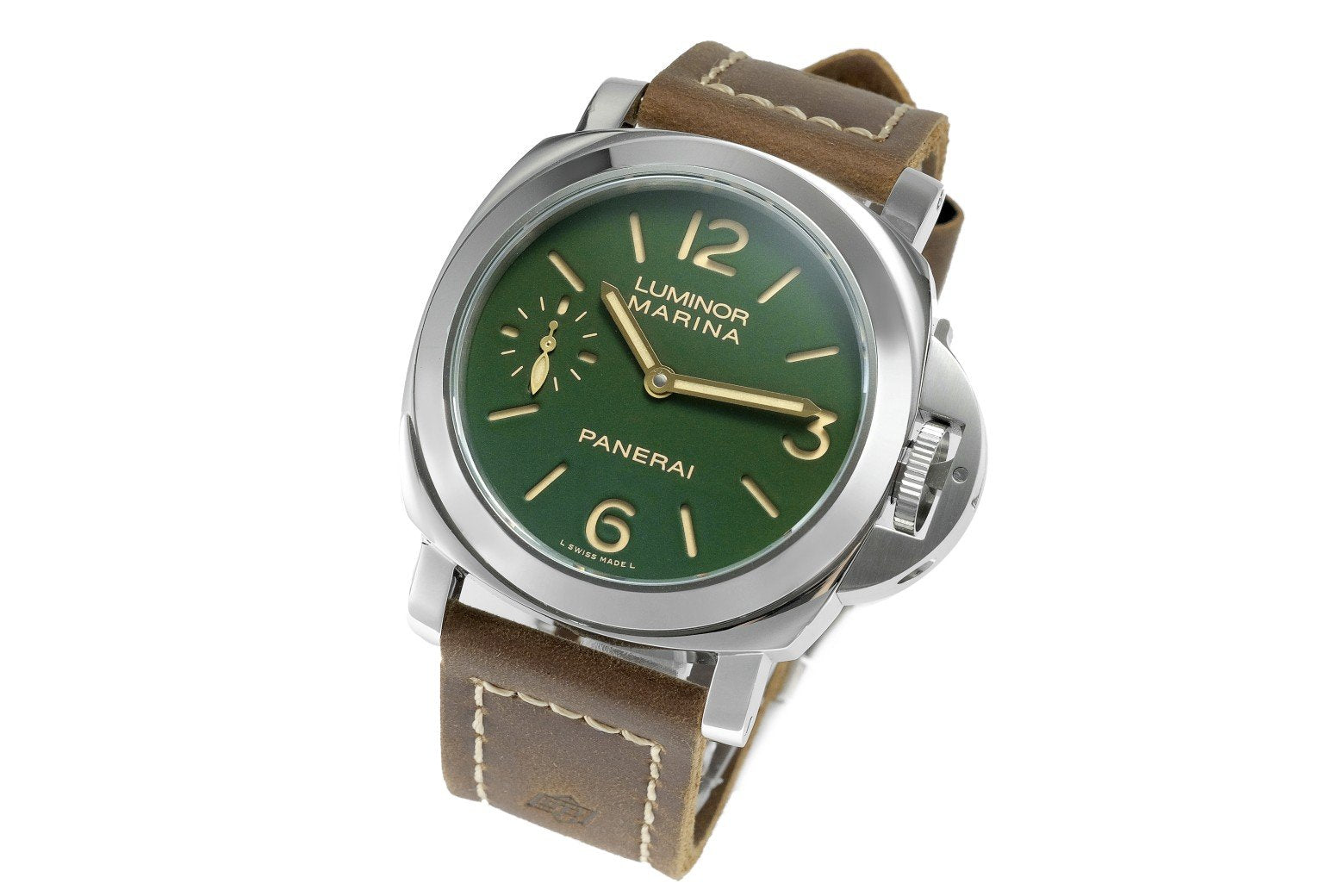 LUMINOR MARINA STEEL CASE GREEN DIAL PAM911