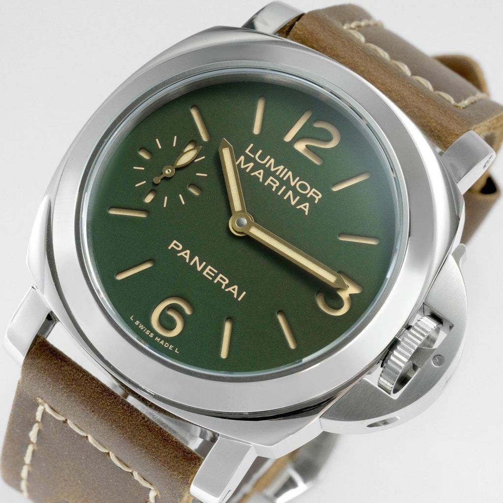 LUMINOR MARINA STEEL CASE GREEN DIAL PAM911