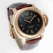 LUMINOR MARINA 8 DAYS ROSE GOLD CASE BLACK DIAL PAM511