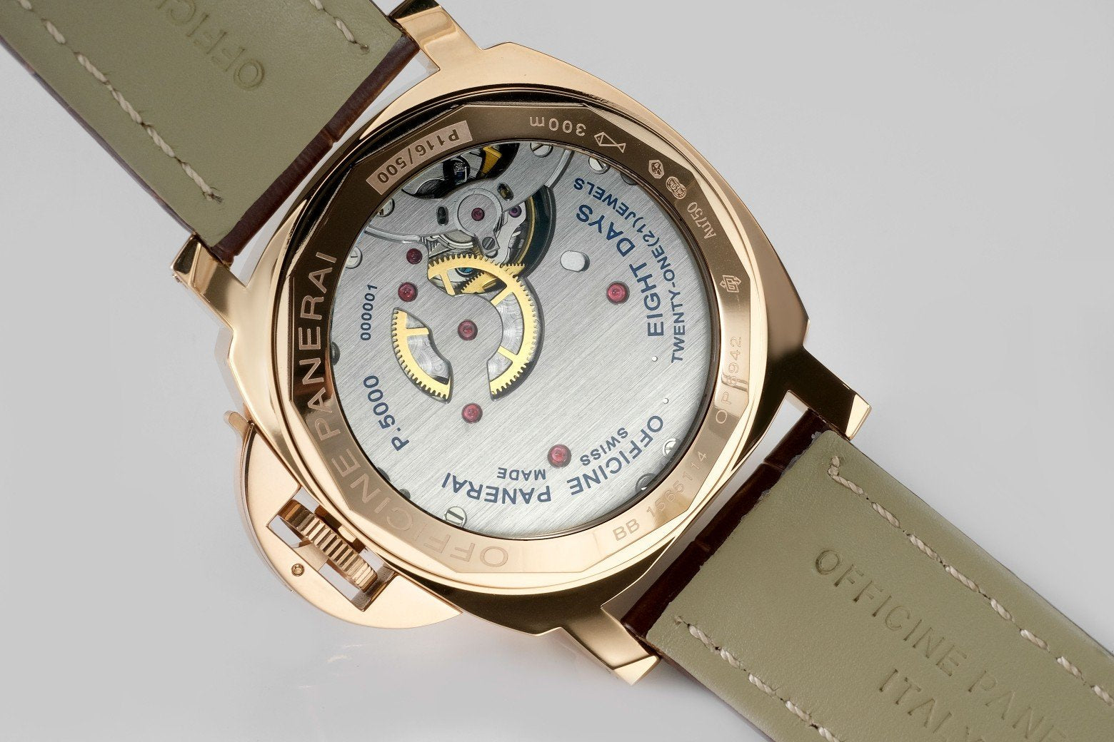 LUMINOR MARINA 8 DAYS ROSE GOLD CASE BLACK DIAL PAM511
