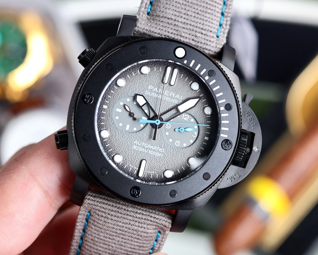 LUMINOR SUBMERSIBLE 47MM BLACK CASE TEXTILE
