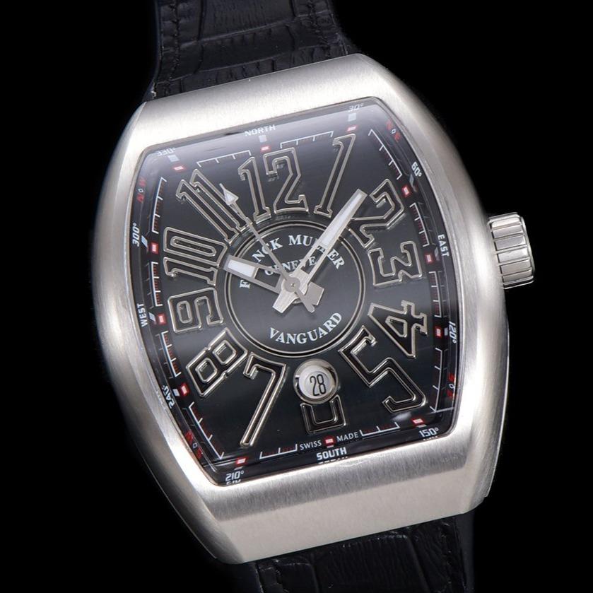 FRANCK VANGUARD 45MM STEEL CASE BLACK DIAL