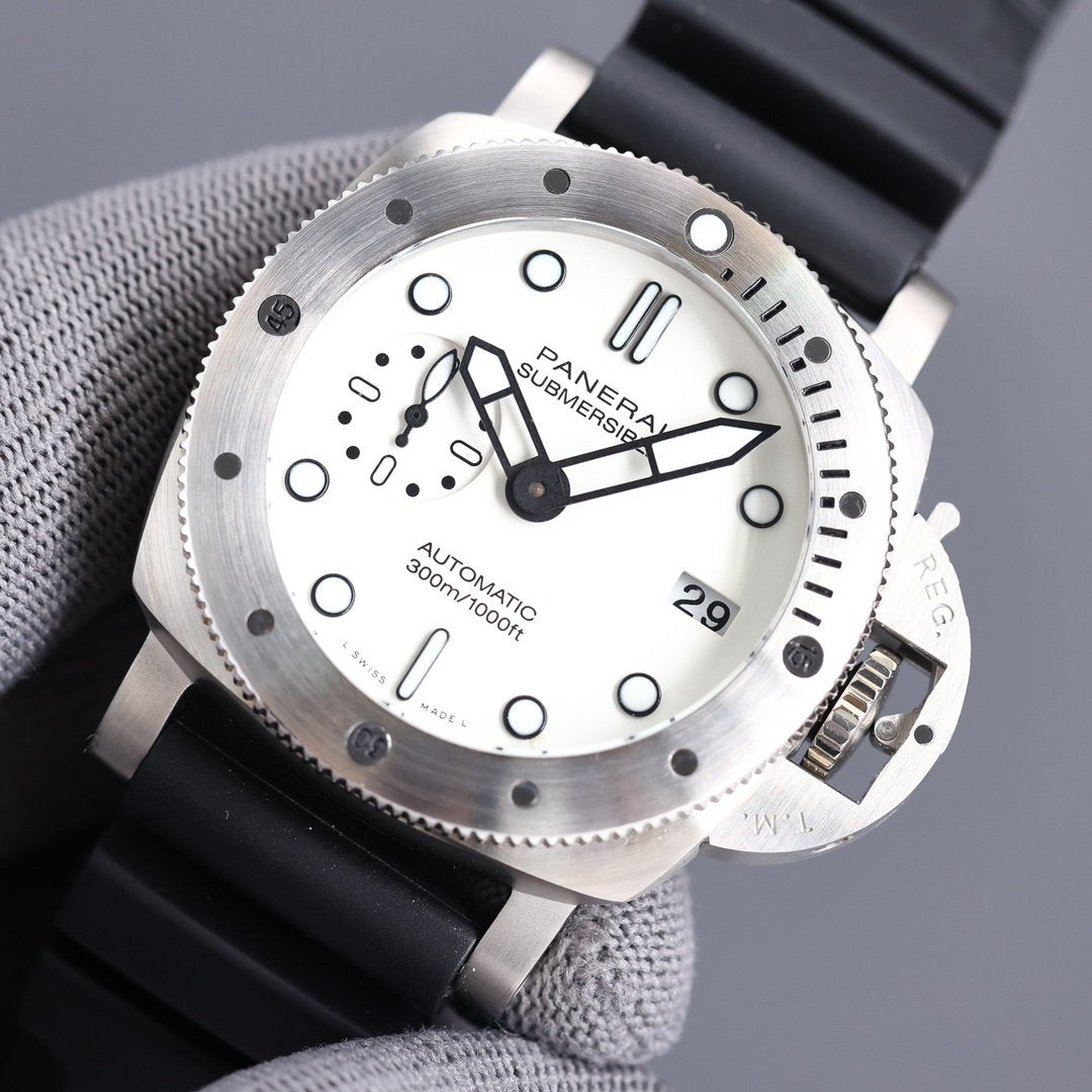 LUMINOR DUE 42MM STEEL CASE WHITE DIAL