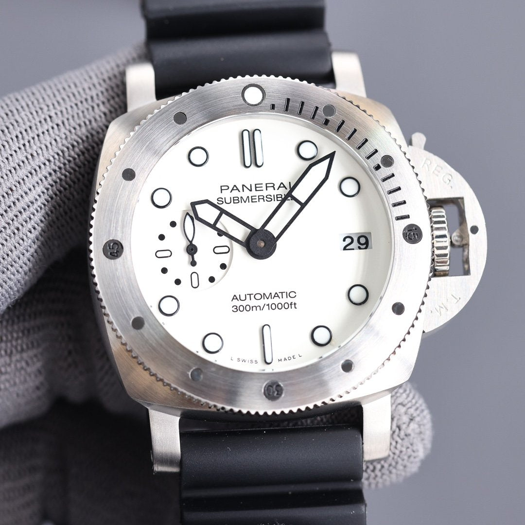 LUMINOR DUE 42MM STEEL CASE WHITE DIAL