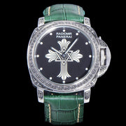 LUMINOR RADIOMIR 44 HAND ENGRAVED GREEN LEATHER