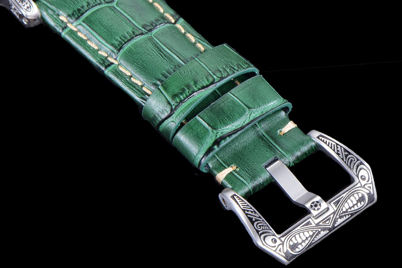 LUMINOR RADIOMIR 44 HAND ENGRAVED GREEN LEATHER