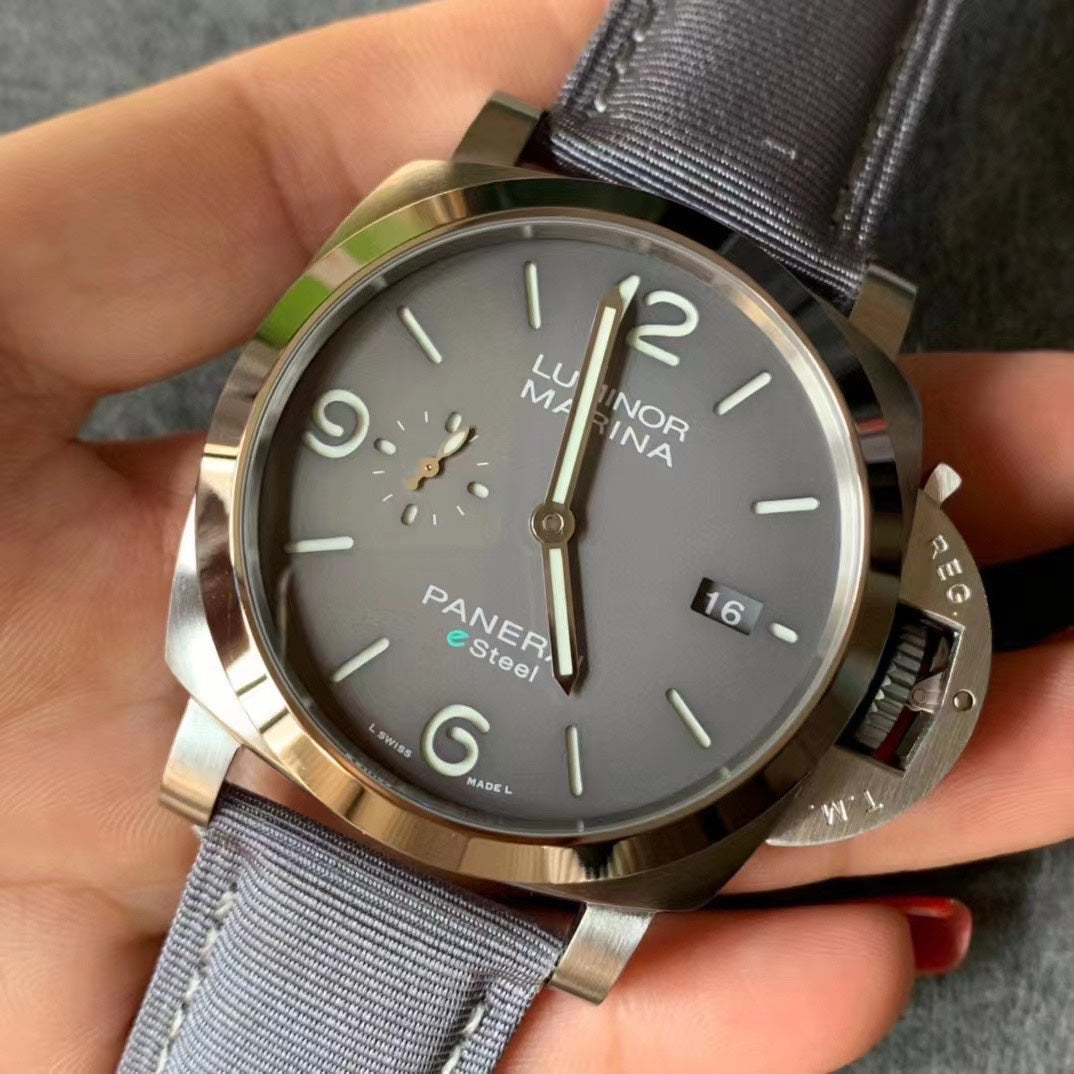 LUMINOR MARINA 44MM STEEL CASE GREY DIAL