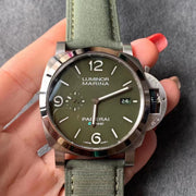 LUMINOR MARINA 44MM STEEL CASE NAVY GREEN DIAL