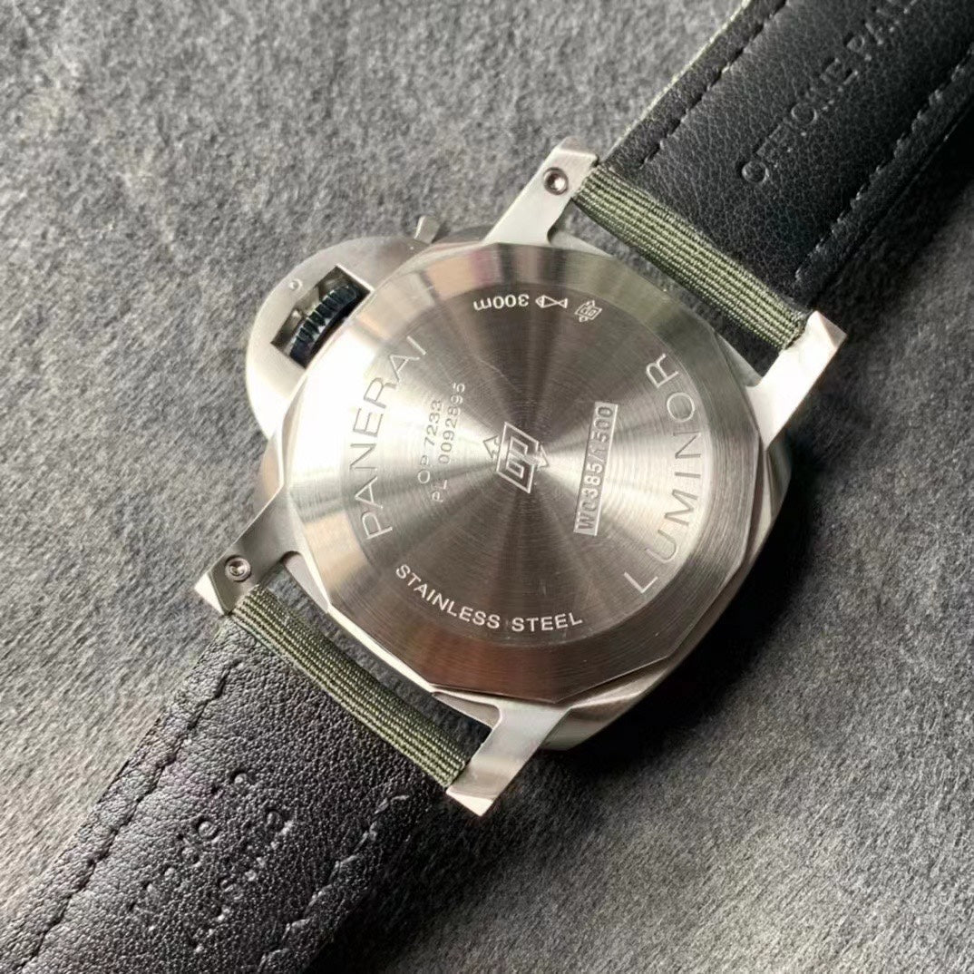 LUMINOR MARINA 44MM STEEL CASE NAVY GREEN DIAL