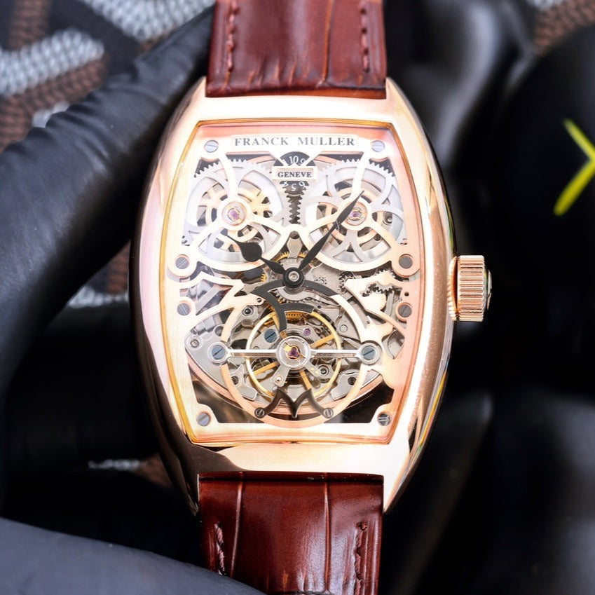 VANGUARD PINK GOLD  CASE SKELETON DIAL