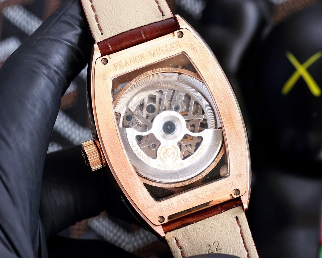 VANGUARD PINK GOLD  CASE SKELETON DIAL