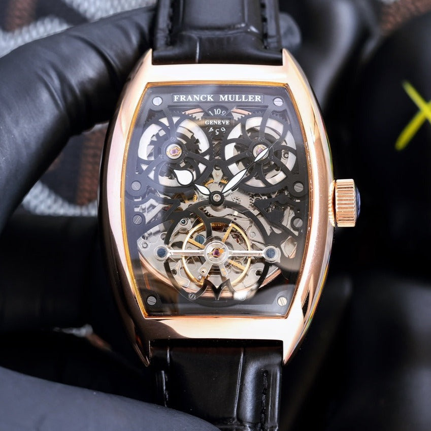 VANGUARD PINK GOLD  CASE SKELETON DIAL